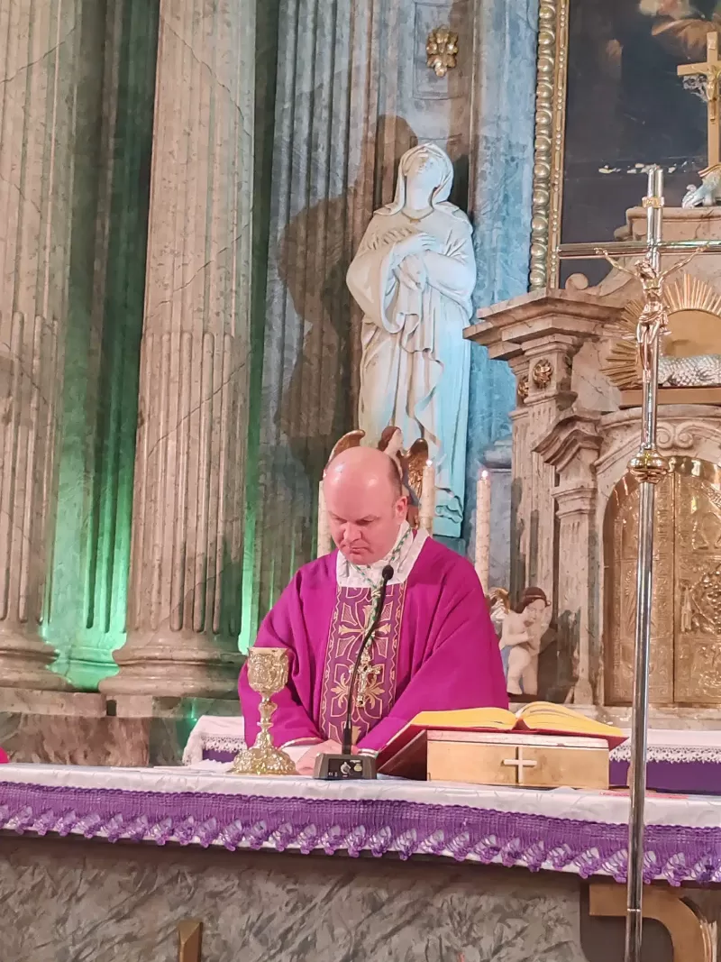 Biskup Srijemski Mons. Fabijan Svalina u Rumi