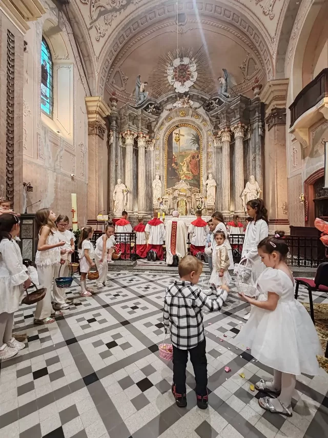 Svetkovina Tijelova - misno slavlje i procesija u župi Uzvišenja svetog Križa u Rumi - fotografija 15